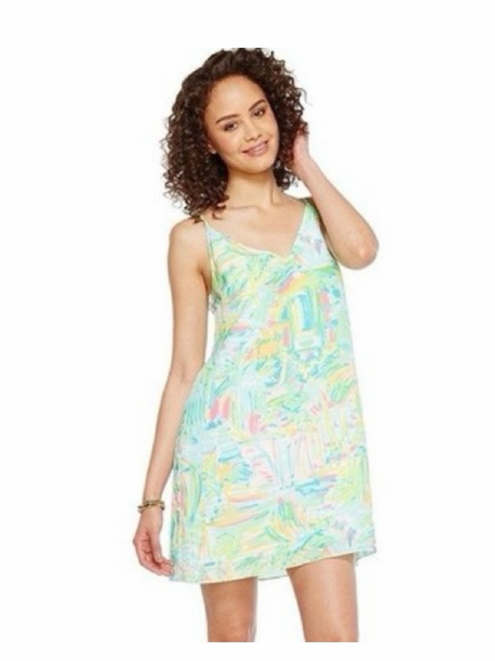 Lilly Pulitzer Lela Neon Shift Silk Dress